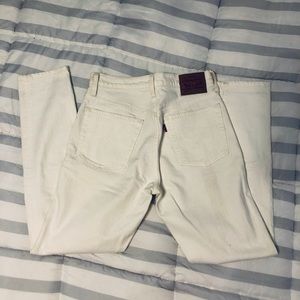 {Levi’s} White Button-Fly Skinny Jeans